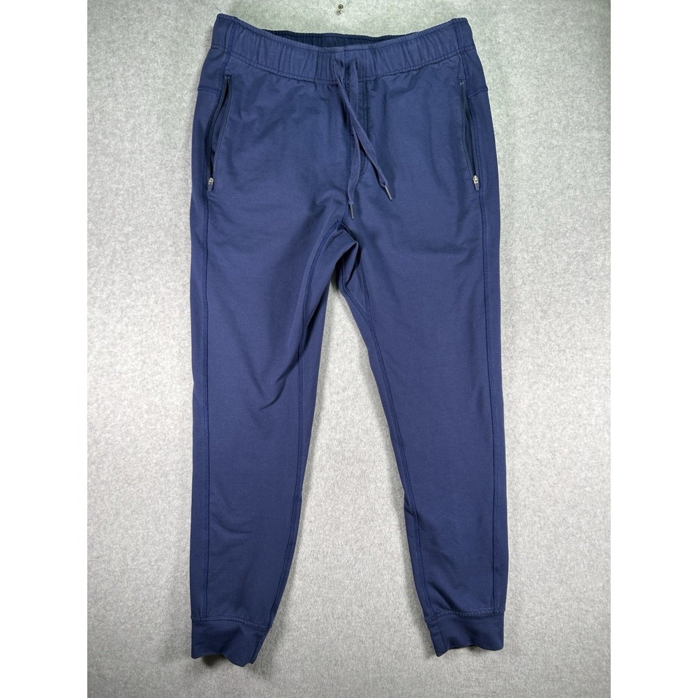 Jockey Mens Joggers Sweatpants Navy Blue Size Medium M Elastic Waist Athleisure